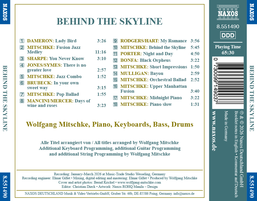 Behind the Skyline von Wolfgang Mitschke - Rückseite